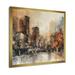 Red Barrel Studio® Brown & Orange Artistic Tributes To The Art Deco Framed On Canvas Print Canvas in Brown/Red | 30 H x 30 W x 1 D in | Wayfair