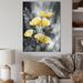 Red Barrel Studio® Palm Tropical Ginkgo Artwork V On Canvas Print Metal in Gray/Yellow | 32 H x 24 W x 1 D in | Wayfair