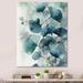 Red Barrel Studio® Green Leaf Veins I - Floral Leaves Canvas Print Plastic in Blue | 44 H x 34 W x 1.5 D in | Wayfair