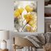 Red Barrel Studio® Palm Tropical Ginkgo Artwork III On Canvas Print Canvas in Brown/White/Yellow | 20 H x 12 W x 1 D in | Wayfair