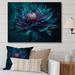 Latitude Run® Purple Sacred Lotus Floral Bloom II On Canvas Print Plastic in Blue/Indigo | 34 H x 44 W x 1.5 D in | Wayfair