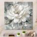 Red Barrel Studio® White Grey Peony Blooms In Motion I White Gray Peony Blooms In Motion I Canvas in Blue/White | 24 H x 24 W x 1 D in | Wayfair