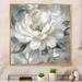 Red Barrel Studio® White Grey Peony Blooms In Motion I White Gray Peony Blooms In Motion I Canvas in Blue/White | 30 H x 30 W x 1 D in | Wayfair