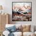 Red Barrel Studio® Rose Gold Metallic Mountains III On Canvas Print Canvas in Gray/Orange/Pink | 24 H x 24 W x 1 D in | Wayfair