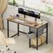 17 Stories Desk Wood/Metal in Brown | 29.33 H x 47.24 W x 23.62 D in | Wayfair 8A81E5AB854849219D3351F852FC0395