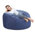 Mercer41 Velvet Bean Bag Velvet in Blue | 28 H x 48 W x 48 D in | Wayfair 6E5C0D99164644EABF6C61B655CA8049