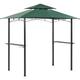 Outdoor Gazebo 240 x 148 cm Fabric Canopy Steel Frame Dark Green Naro - Black