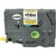 1x Label Tape compatible with Brother pt E300VP, E300 Label Printer 11.7 mm, Black on Yellow, Heat Shrink Tape, 7 mm - Vhbw