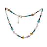 Colourful Mixed Bead Necklace With Pearl Detail Beads