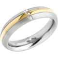 Damen Ring, Titan mit 3 Diamanten zus. ca. 0,015 Karat