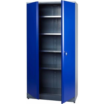 Küpper Hochschrank 70297, 91x180x45 cm, Doppeltür, 4 Fachböden, ultramarinblau - ultramarinblau