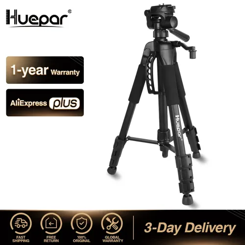„Huepar Multi-funktion Reise Kamera Stativ 56 „“/143cm Einstellbare Laser Level Stativ mit 3-Weg“