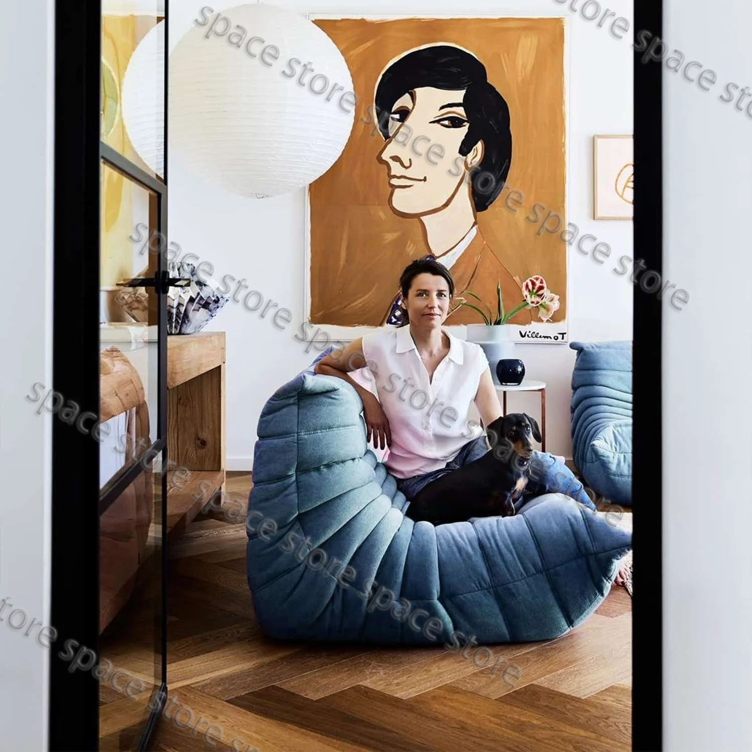 Raupensofa, Balkon, Freizeit, Schlafzimmer, Wohnzimmer, faules Sofa, Einzelsofa, modernes Sofa, Büro, Freizeit