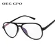 Oec cpo Mode Vintage klare Brille Unisex Brille Pilot Brille optische Brille Rahmen transparente