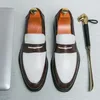 Slipper Männer Mode runde Zehen Slip-On Business hand gefertigte Hochzeits schuhe Größe 38-46