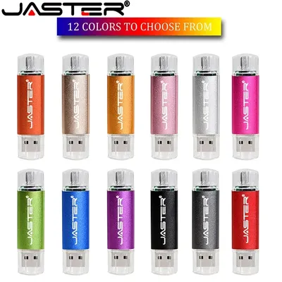Jaster freie TYPE-C adapter USB 2,0 Flash-Laufwerk 128GB Metall-Stick 64GB Großhandel 2 ni1 Memory Image