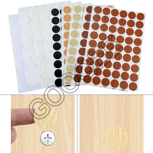 54PCS PVC 21MM Selbst Klebe Aufkleber Schraube Loch Aufkleber Schönheit Aufkleber Schraube