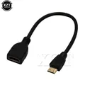 20cm 1080P 3D Mini HDMI-compatible Male to HDMI-compatible Female Converter Adapter Cable Cord for