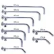 Wall Mounted Shower Arms Stainless Steel G1/2 Extend Water inlet Tubes Shower Head Bar Brass Fixed