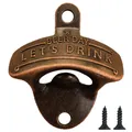 1pc Embossed Alloy Bottle Opener Wall Mounted Vintage Retro Hanging Beer Opener DIY Tools for BBQ