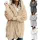 Winter Women Hooded Coat Long Sleeve Faux Fur Woman Jacket for Daily Wear