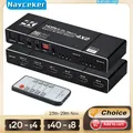 2023 4x2 HDMI Matrix Switch Splitter 4 In 2 Out 2 In 2 Out with SPDIF L/R 3.5mm HDR HDMI-compatible