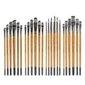 6pcs Acrylic Wooden Nylon Brush Pen Hair Paint Brushes Set Oil Handle Paint Brush Set Watercolor