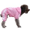 YUANHUILI Dog Clothes Four-Legged Puppy Vest Soft Material (XL Pink)