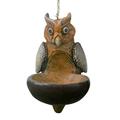 Squirrel for Bird Feeders Garden Owl Resin Feeder Decorations Garden Bird Bird Feeder Decorative Owl Bird Feeders