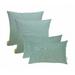 Set of 4 In/Outdoor Square & Rectangle Pillows Sunbrella Canvas Spa- Choose Size