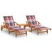 vidaXL Patio Lounge Chair Sunbed Sunlounger with Cushion Solid Acacia Wood