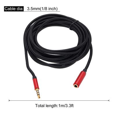 3.5mm Aux Extension Cable Male to Female Audio HiFi Headphone Cord