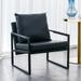 PU Leather Accent Arm Chair Mid Century Modern Armchair with Metal Frame Extra-Thick Padded Backrest and Seat Cushion Sofa Chair