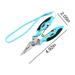 PRINxy Piscifun Fishing Pliers Stainless Steel Fishing Pliers With Sheath Hook Removers Braid Cutters Split Ring Saltwater Fishing Pliers Fishing Gear Gifts for Men Blue