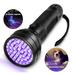 51 LEDs Black Light 395nm UV Blacklight Dogs Urine Detector 51 LED UV Flashlight for Pet Dry Stains Hunting 1Pcs