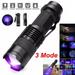 1/2/3/4PCS UV Flashlight Black Light 9 LED 395nm Ultraviolet Blacklight Detector Aluminum Torch Light UV Lamp Zoomable 3 Modes