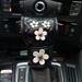 Cute Daisy Flower Leather Seat Belt Cover Auto Handbrake Cover Gear Shifter Covers Women Girls Car Styling Interior Accessories