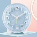 Minimalist Transparent 3D Children s Alarm Clock - Stylish Desktop Timepiece(Blue)