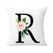 Halloween Decorations Throw Pillow Covers Alphabet Decorative Pillow Cases Abc Letter Flowers Cushion Covers 18 X 18 inch Square Pillow Protectors Halloween Decor Linen R