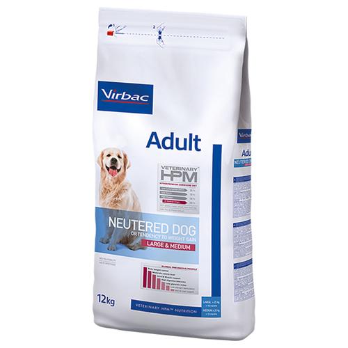 12kg Virbac Veterinary HPM Adult Dog Neutered Large & Medium Trockenfutter Hund