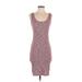 Forever 21 Casual Dress - Bodycon: Burgundy Marled Dresses - Women's Size X-Small