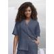 Pyjamaoberteil S.OLIVER Gr. 44, blau (dunkelblau) Damen Shirts Pyjamas