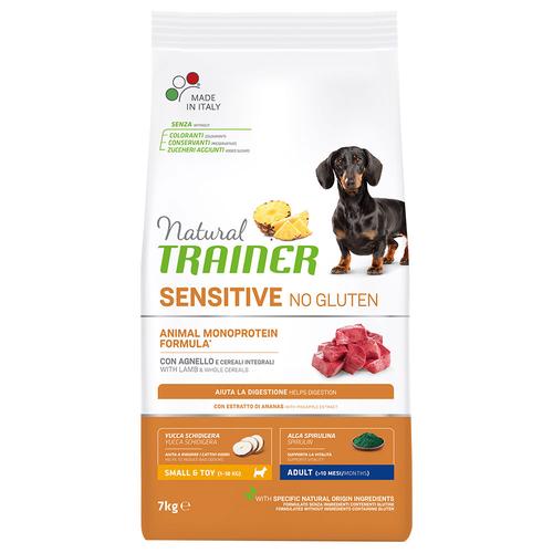 2 x 7 kg Natural Trainer Sensitive No Gluten Adult Mini Lamb Hundefutter trocken