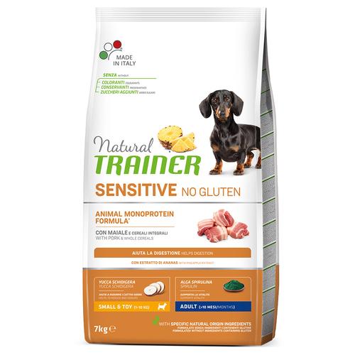 7kg Natural Trainer Sensitive No Gluten Small & Toy Schwein Hundefutter trocken