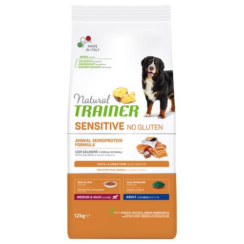 12 kg Natural Trainer Sensitive No Gluten Adult Med/Max Salmon Hundefutter trocken