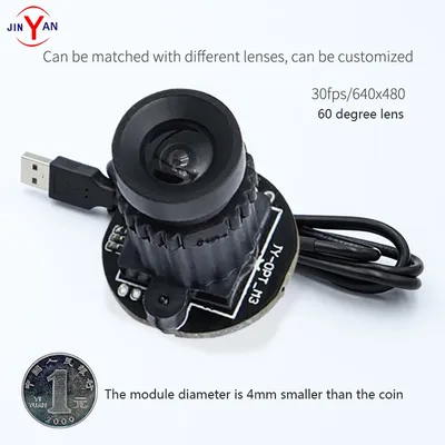 Jinyan – mini caméra 0.3MP protocole UVC WDR usb 2.0 module de caméra OV7740