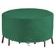 Garden Furniture Cover,Dia 170cm x H 90cm(67x35in)Round Outdoor Table Cover,Waterproof,Windproof,Anti-UV,Heavy Duty Rip Proof 420D Oxford Fabric Patio Rattan Furniture Covers,for Seater Set,Green