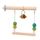 Lovebird – Cage à perruches canariennes support de perche pont en bois balançoire d'escalade 124E