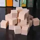 Cubes en bois naturel non fini blocs artisanaux pour Baby Shower paquet de 20 Y4UD