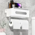 Boîte à papier toilette murale haut de gamme boîte à main légère de luxe porte-rouleau en acier